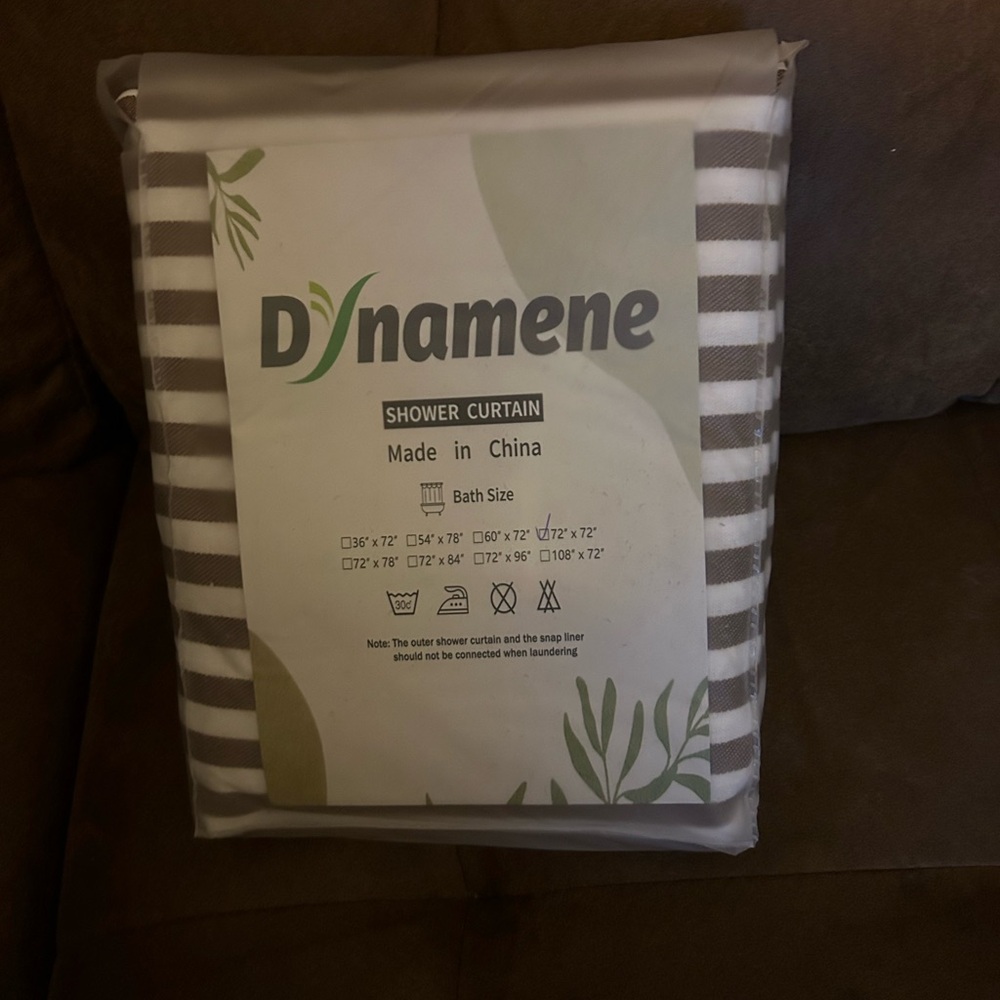 Dynamene Brown Fabric Farmhouse Boho Striped Tassel Shower🚿Curtains 4 Bathroom - Picture 2 of 8
